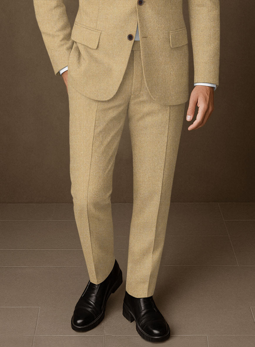 Naples Sahara Beige Tweed Suit - StudioSuits