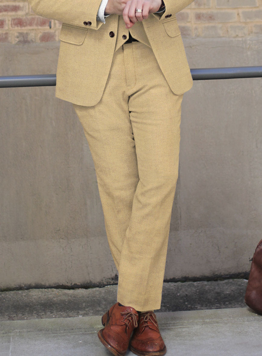 Naples Sahara Beige Tweed Suit - StudioSuits