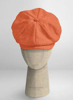 Naples Spring Orange Tweed Newsboy Cap - StudioSuits