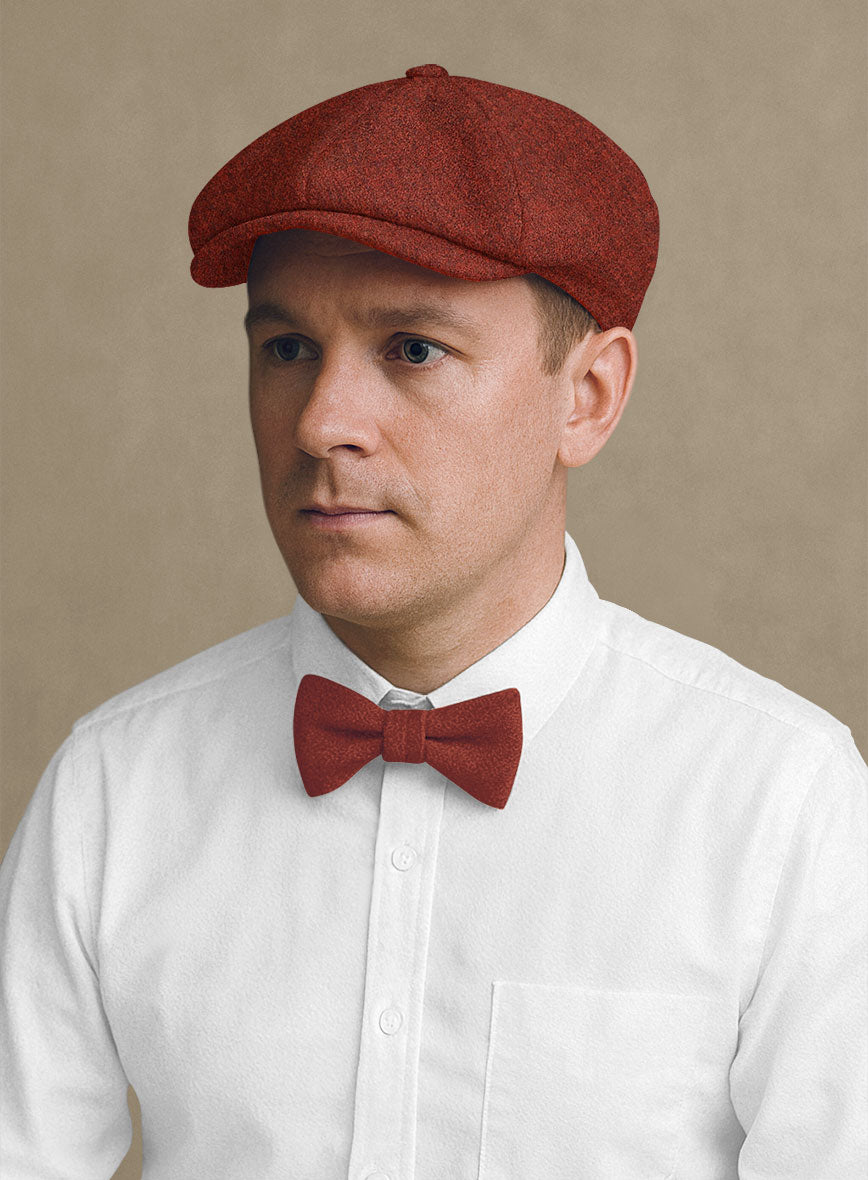 Naples Sundowner Rust Tweed Newsboy Cap - StudioSuits