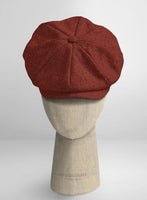 Naples Sundowner Rust Tweed Newsboy Cap - StudioSuits