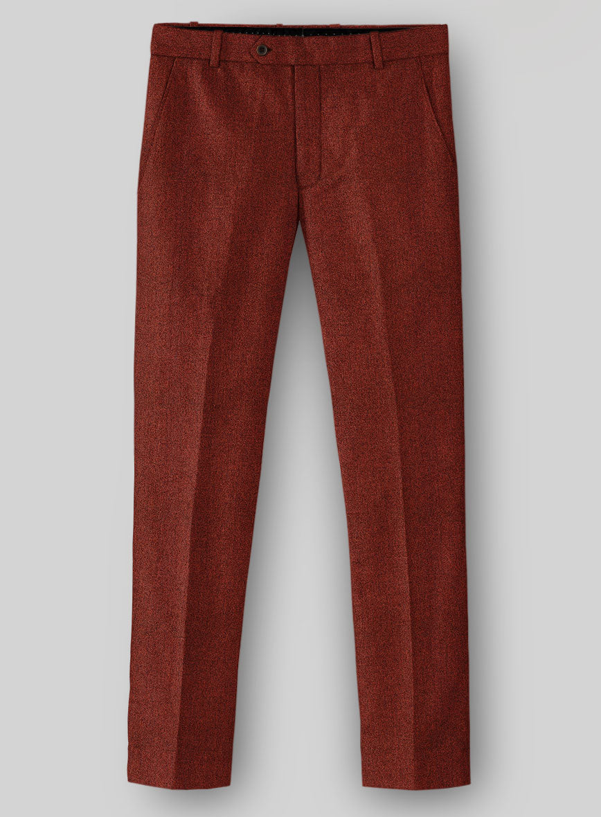 Naples Sundowner Rust Tweed Pants - StudioSuits