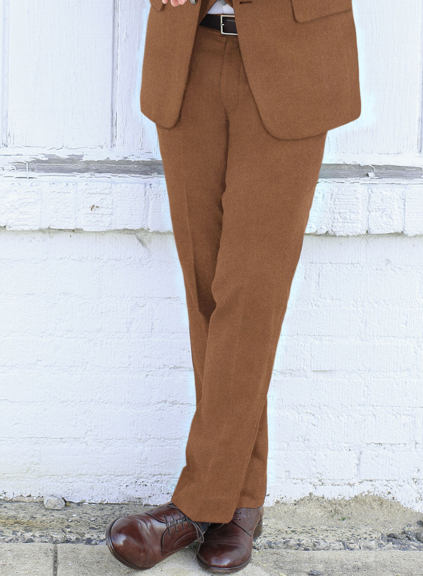 Naples Tobacco Tweed Pants - StudioSuits