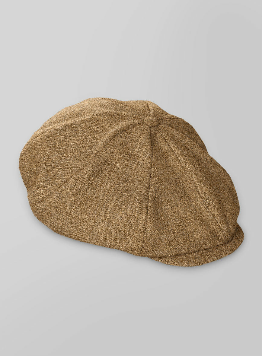 Naples Tuscan Sun Tweed Newsboy Cap - StudioSuits