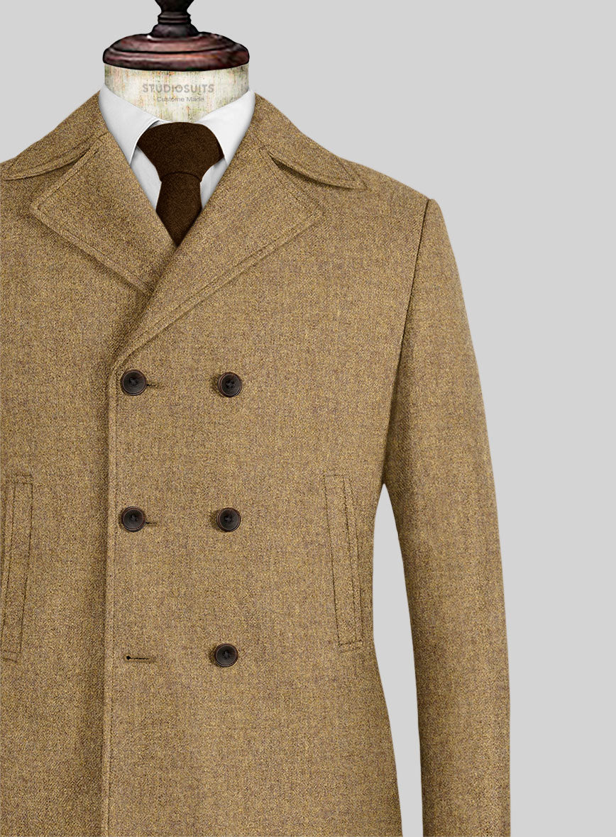 Naples Tuscan Sun Tweed Pea Coat - StudioSuits