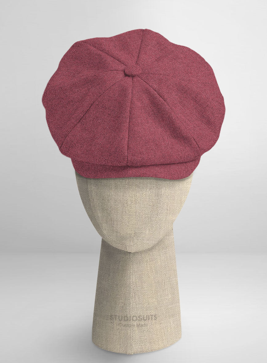 Naples Venetian Pink Tweed Newsboy Cap - StudioSuits