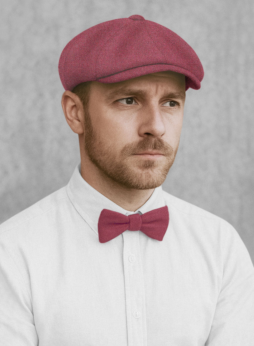 Naples Venetian Pink Tweed Newsboy Cap - StudioSuits
