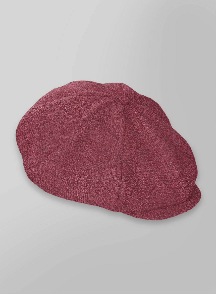 Naples Venetian Pink Tweed Newsboy Cap - StudioSuits