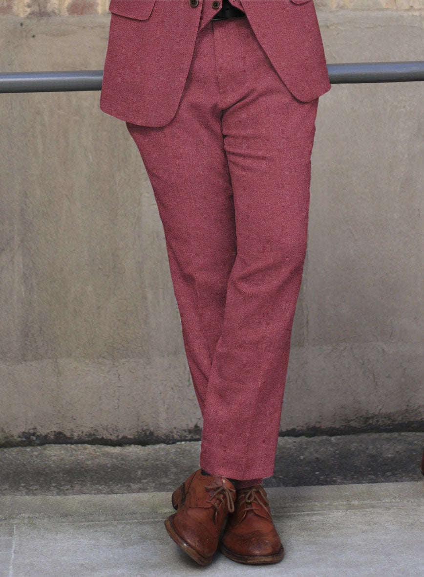 Naples Venetian Pink Tweed Pants - StudioSuits