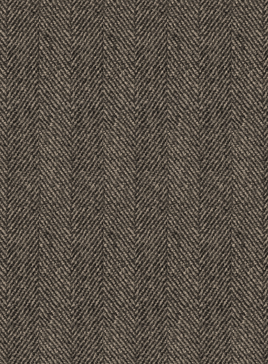 Naples Wide Herringbone Brown Tweed Suit - StudioSuits