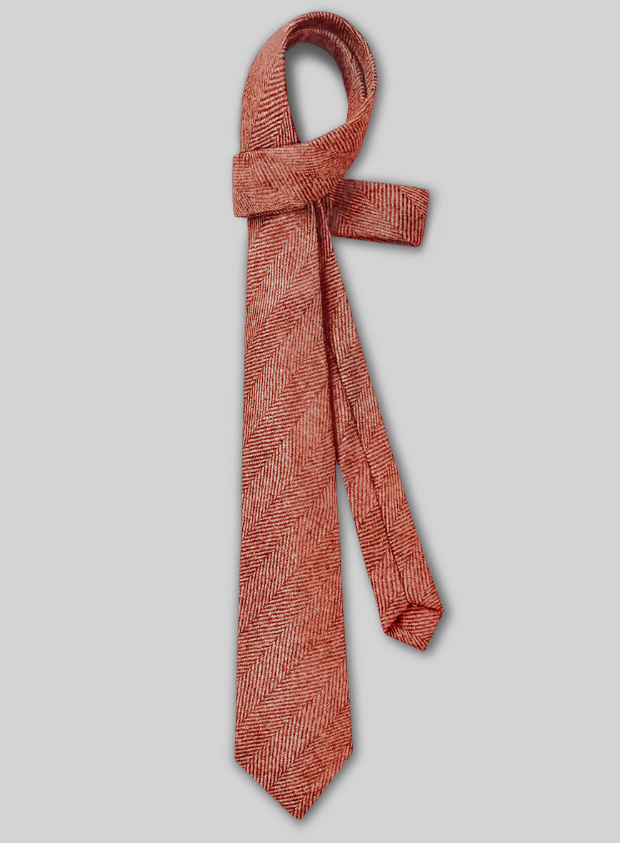 Tweed Tie - Naples Wide Herringbone Caramine Pink – StudioSuits
