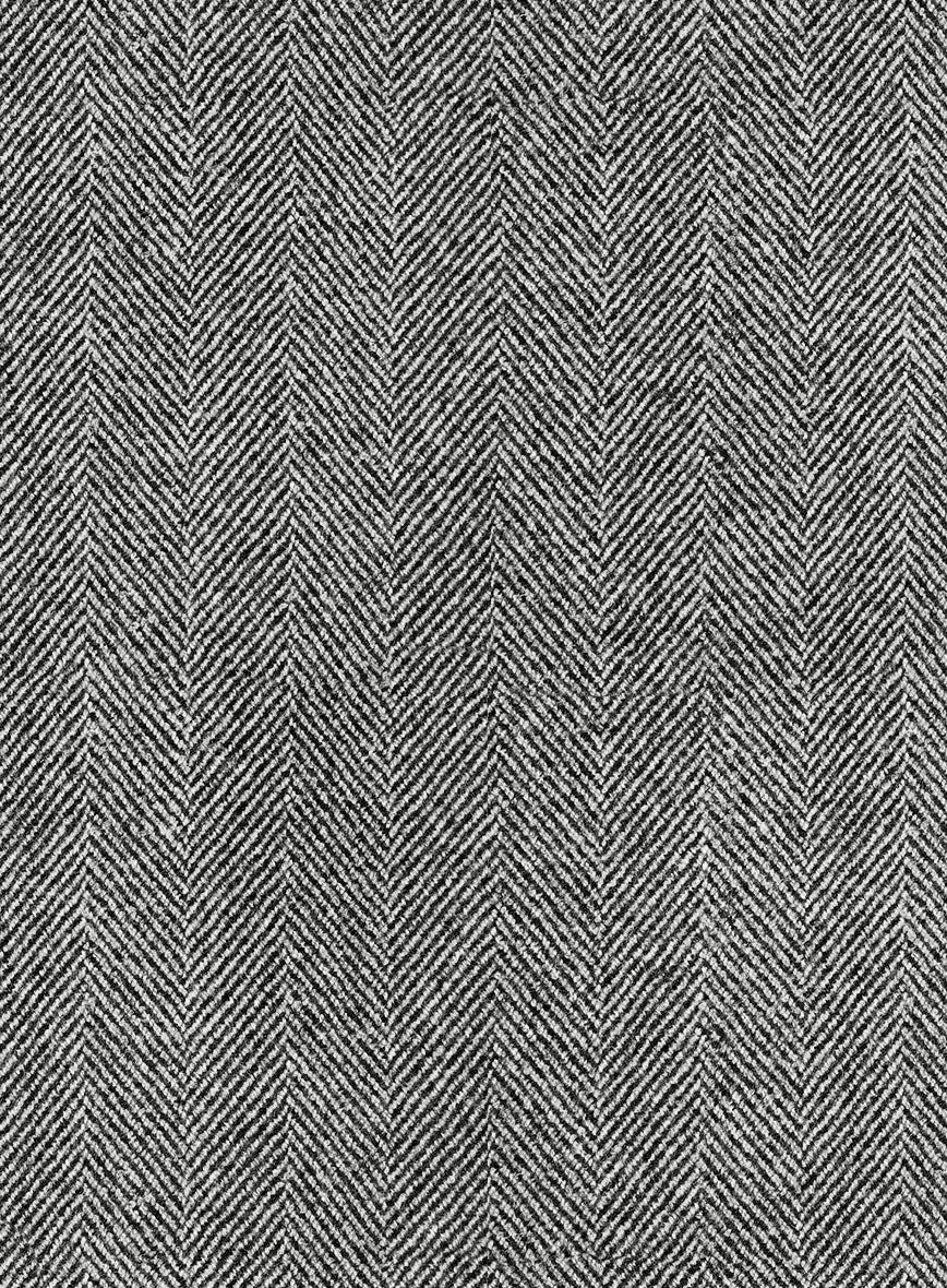 Naples Wide Herringbone Gray Tweed Jacket - StudioSuits