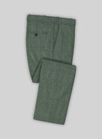 Naples Wide Herringbone Sage Green Tweed Suit - StudioSuits