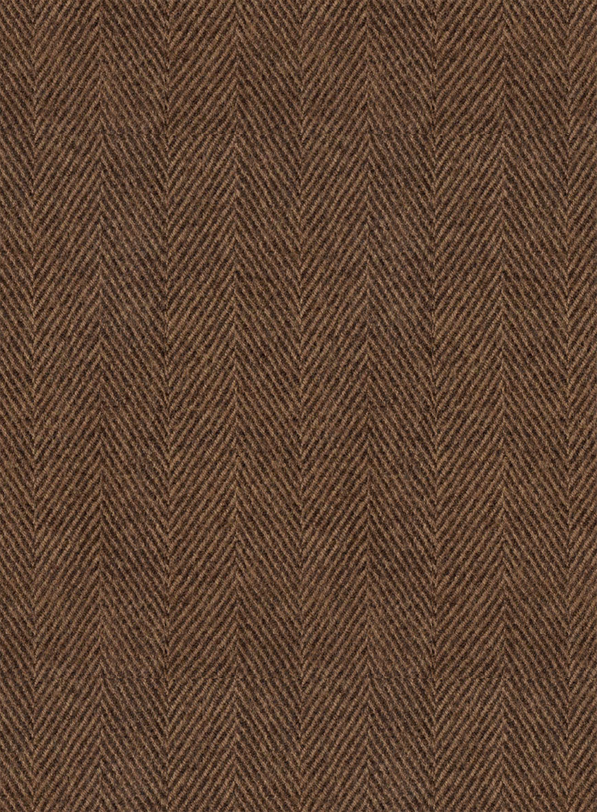 Naples Wide Herringbone Tan Tweed Newsboy Cap - StudioSuits