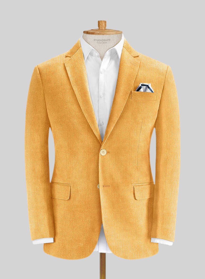 Naples Yellow Thick Corduroy Suit - StudioSuits