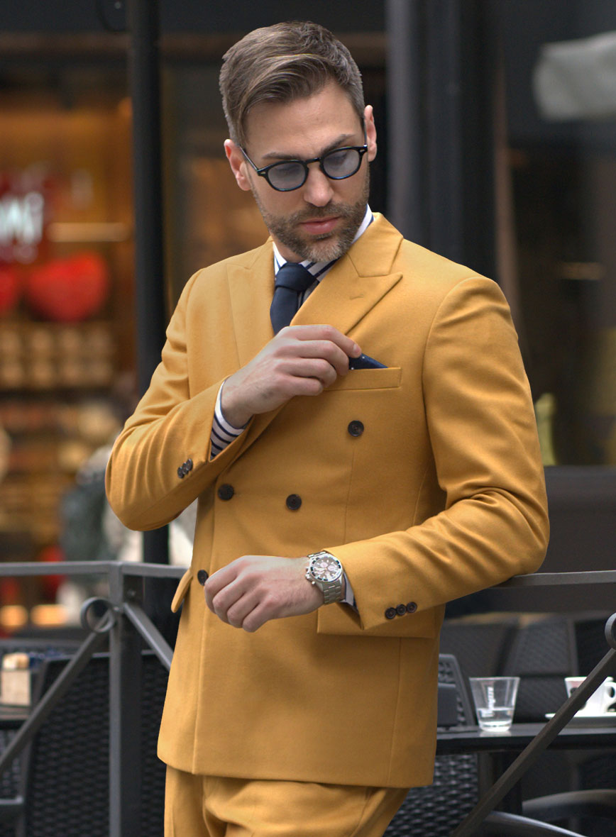 Naples Yellow Tweed Jacket - StudioSuits
