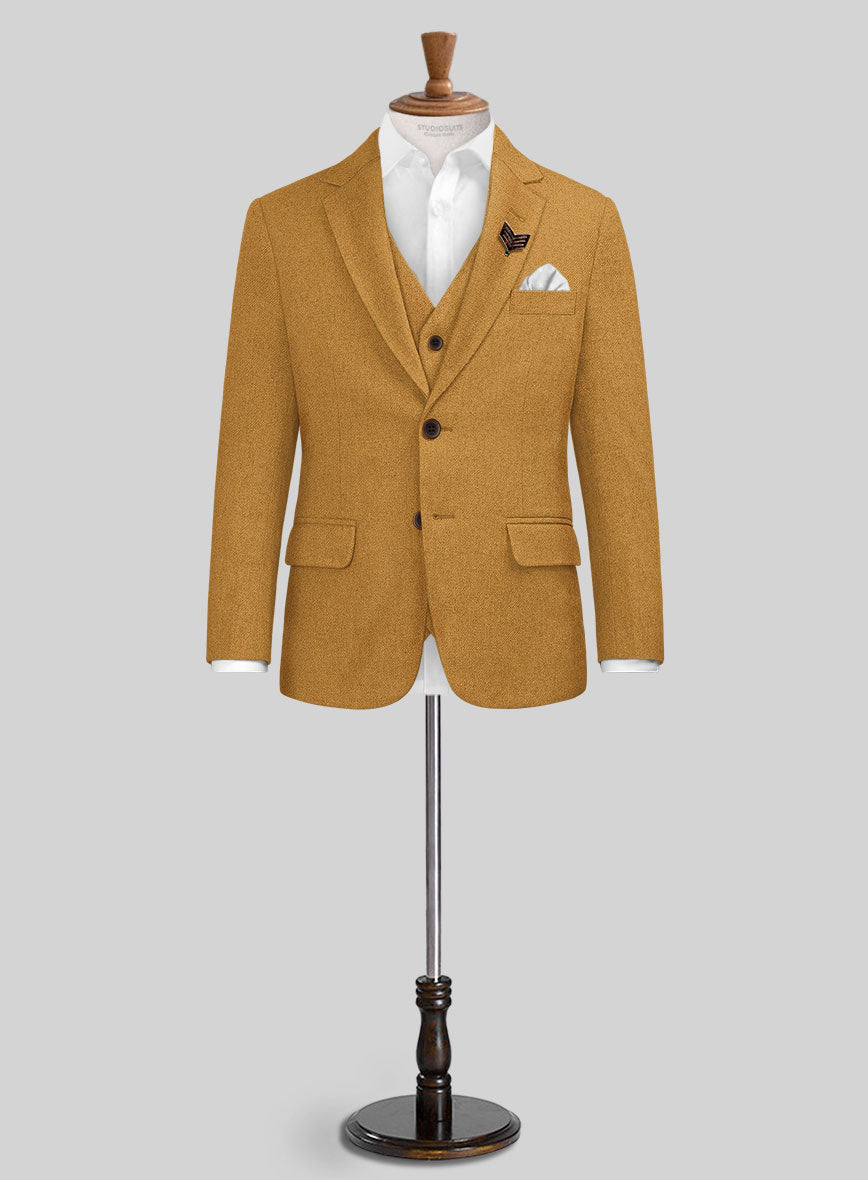 Naples Yellow Tweed Boys Suit - StudioSuits