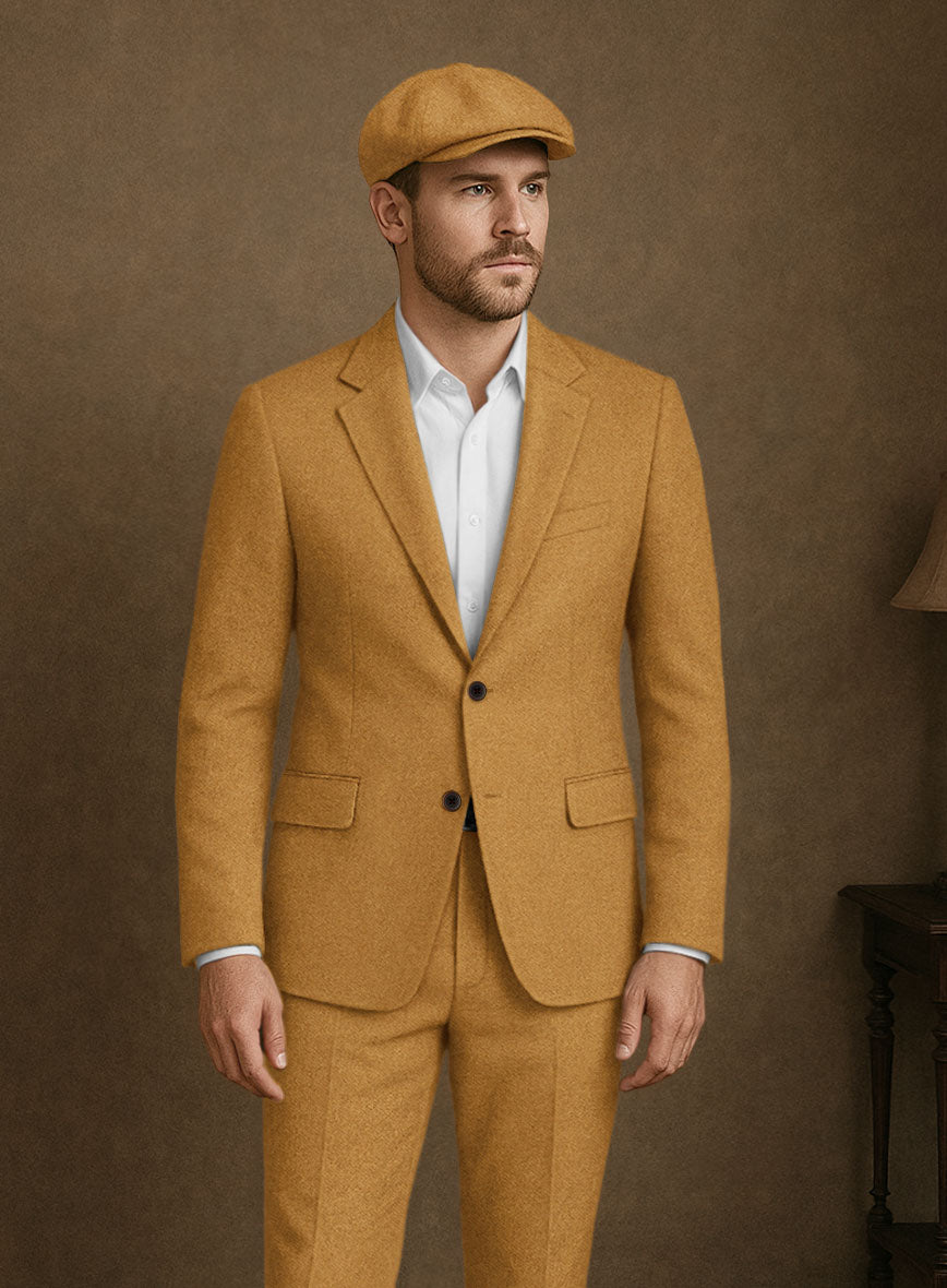 Naples Yellow Tweed Jacket – StudioSuits