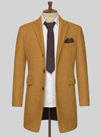 Naples Yellow Tweed Overcoat - StudioSuits