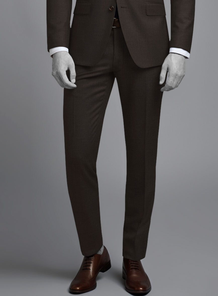 Napolean Stretch Dark Brown Wool Suit - StudioSuits