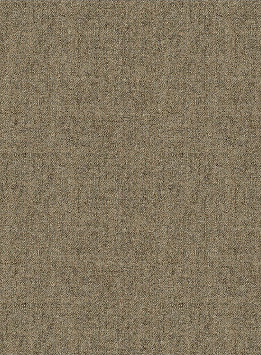 Naples Melange Brown Tweed Pea Coat - StudioSuits