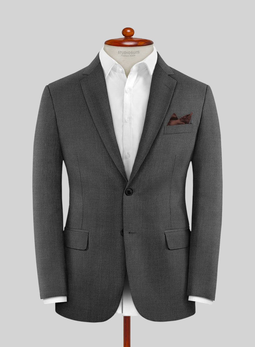 Napolean Mid Charcoal Wool Suit - StudioSuits
