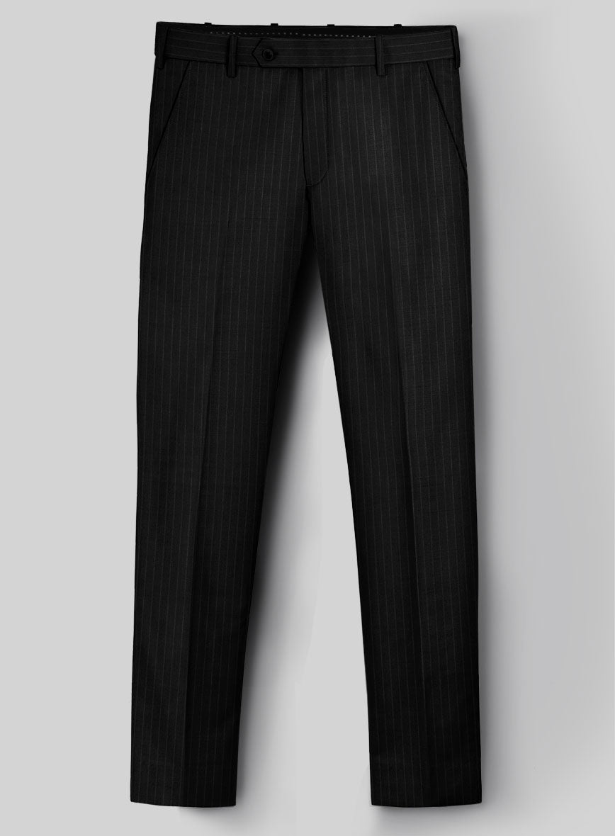 Napolean Windsor Black Stripe Wool Suit - StudioSuits