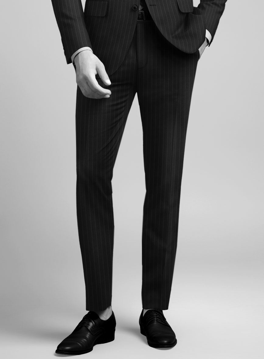 Napolean Windsor Black Stripe Wool Suit – StudioSuits