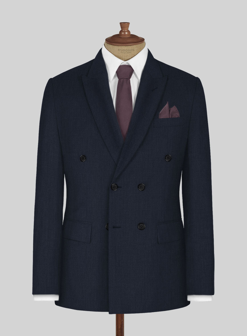 Napolean Dark Blue Wool Jacket - StudioSuits