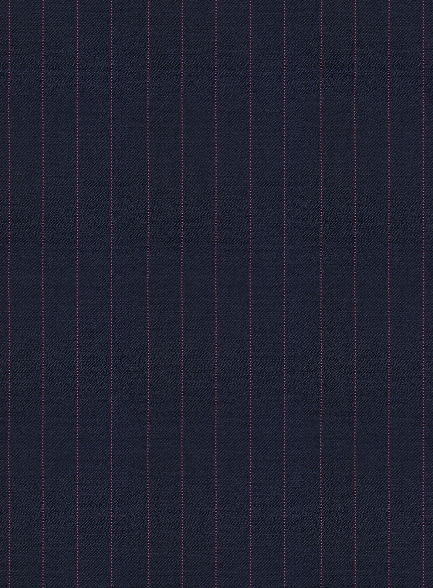 Napolean Abelino Stripe Blue Wool Suit - StudioSuits