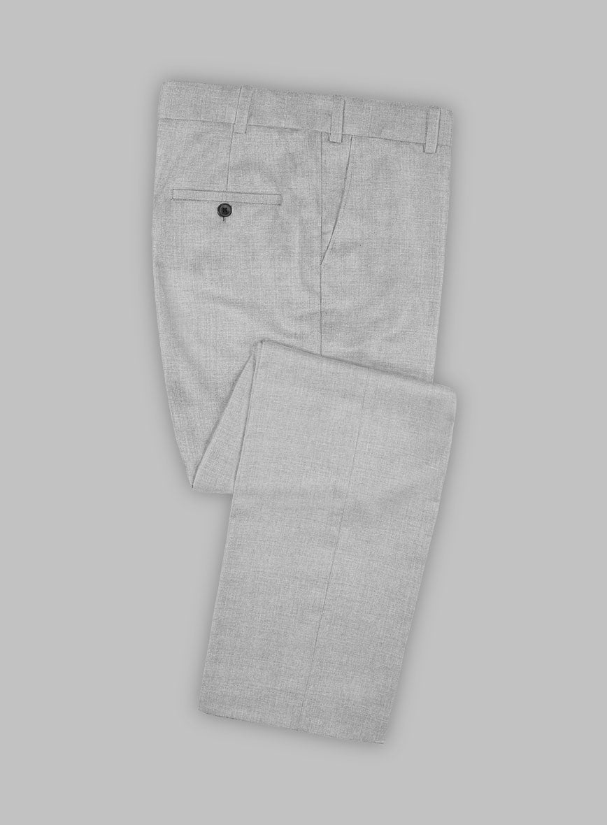 Napolean Ice Gray Wool Pants - StudioSuits