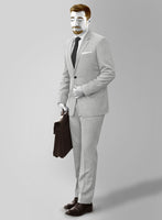 Napolean Ice Gray Wool Suit - StudioSuits