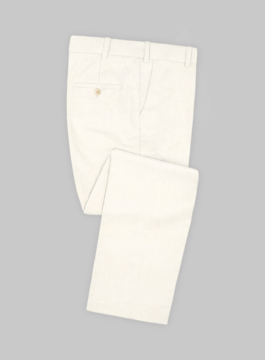 Napolean Ivory Wool Pants - StudioSuits