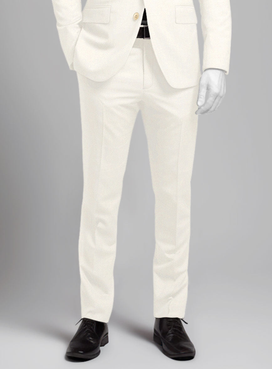 Napolean Ivory Wool Pants - StudioSuits