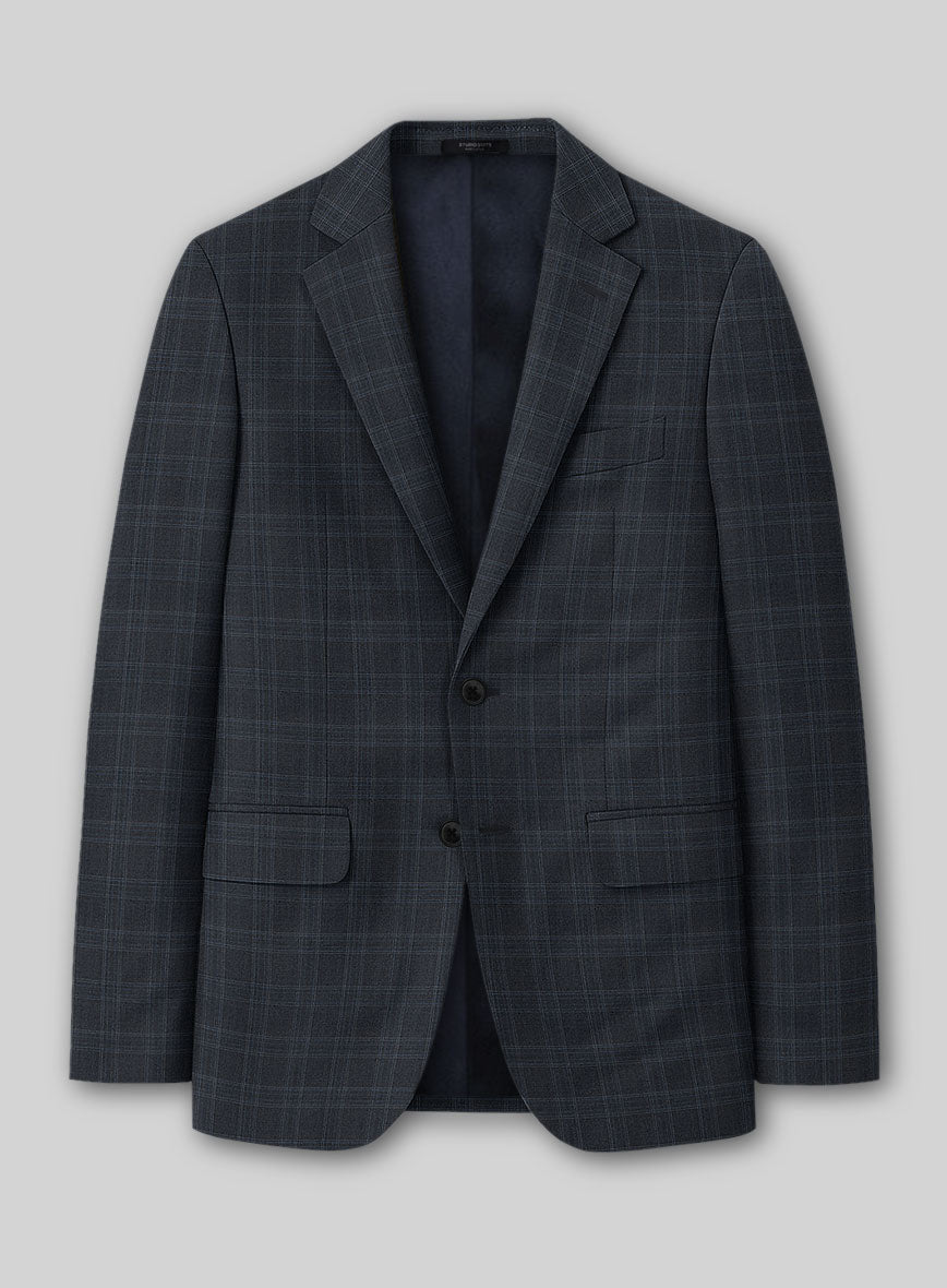 Napolean Gatsby's Blue Glen Wool Jacket - StudioSuits