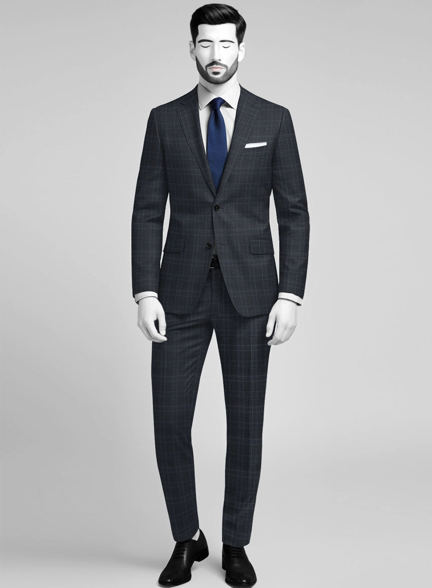 Napolean Gatsby's Blue Glen Wool Suit - StudioSuits