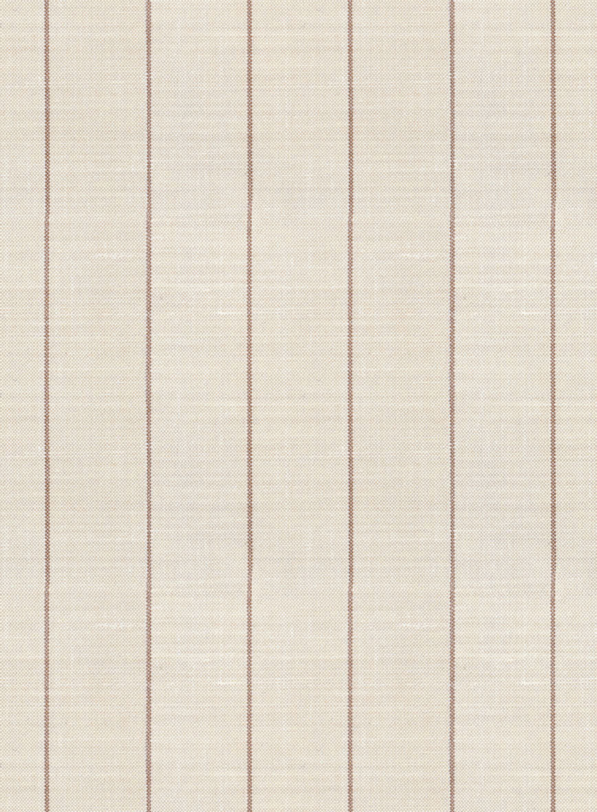 Napolean Artisan Band Beige Wool Suit - StudioSuits