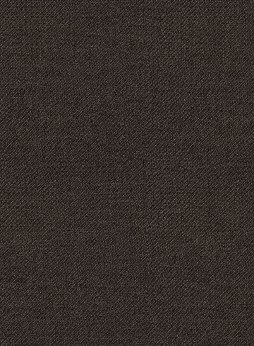 Napolean Dark Brown Wool Double Breasted Jacket - StudioSuits