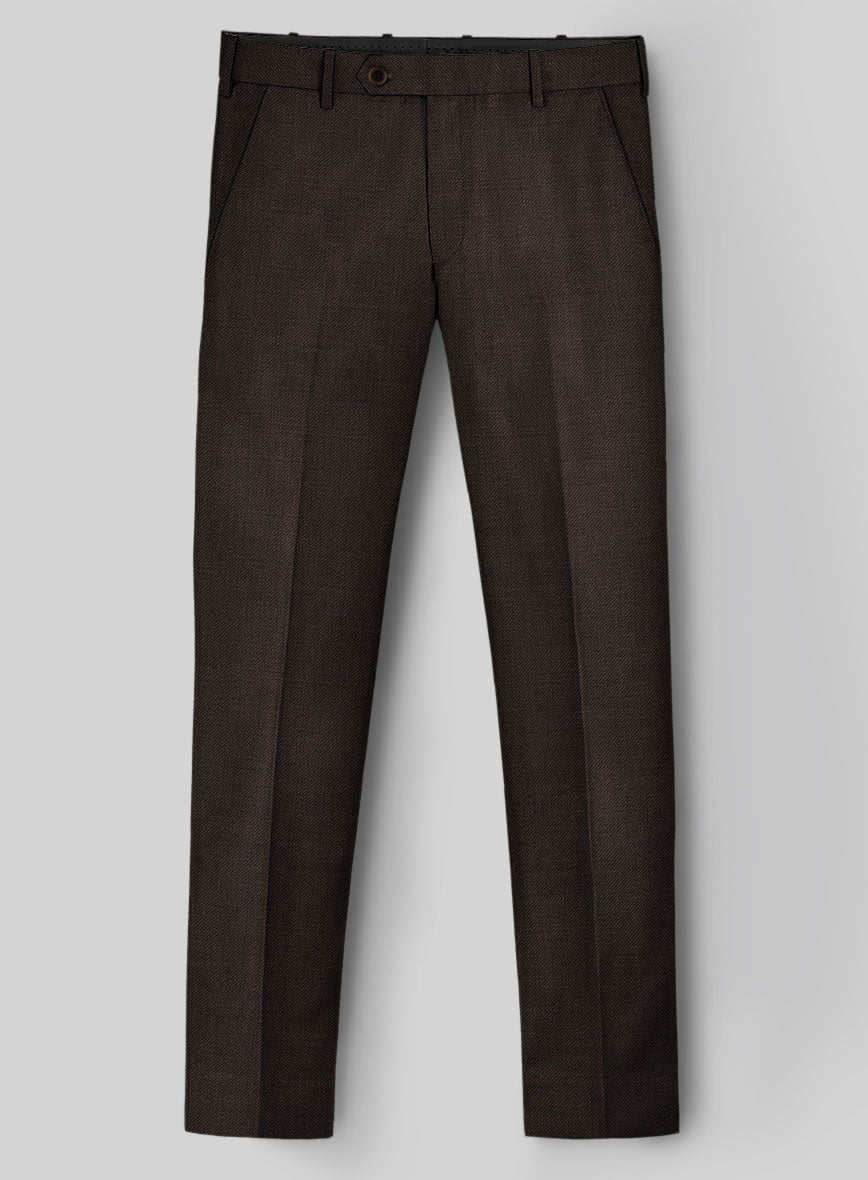 Napolean Dark Brown Wool Double Breasted Suit - StudioSuits