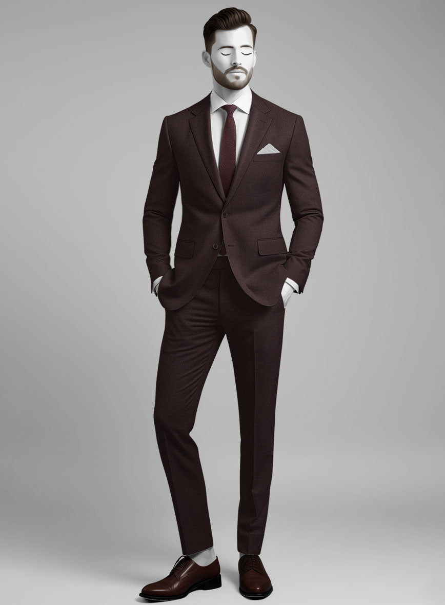 Napolean Dark Wine Wool Suit - StudioSuits
