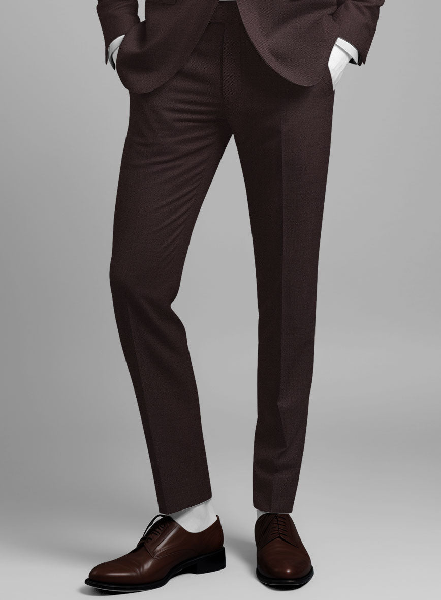Napolean Dark Wine Wool Suit - StudioSuits