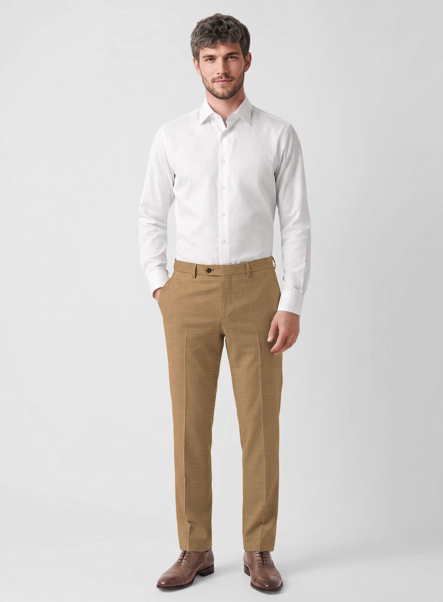 Napolean Desert Taupe Wool Pants - StudioSuits