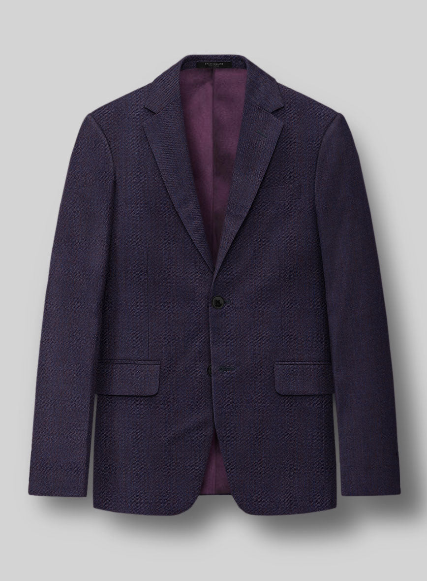 Napolean Eggplant Wool Jacket - StudioSuits