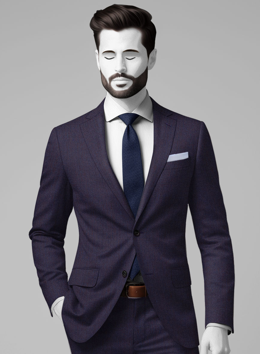 Napolean Eggplant Wool Jacket - StudioSuits