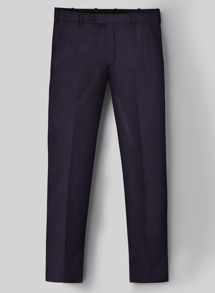 Napolean Eggplant Wool Pants - StudioSuits