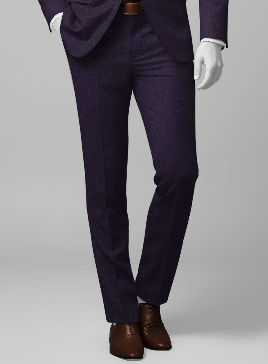 Napolean Eggplant Wool Pants - StudioSuits