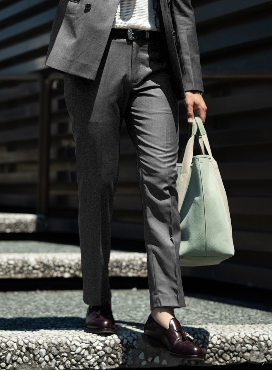 Napolean Gray Wool Double Breasted Suit - StudioSuits