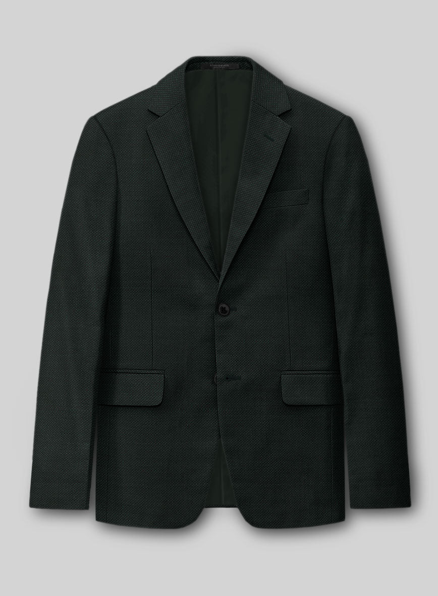 Napolean Green Birdseye Wool Jacket - StudioSuits