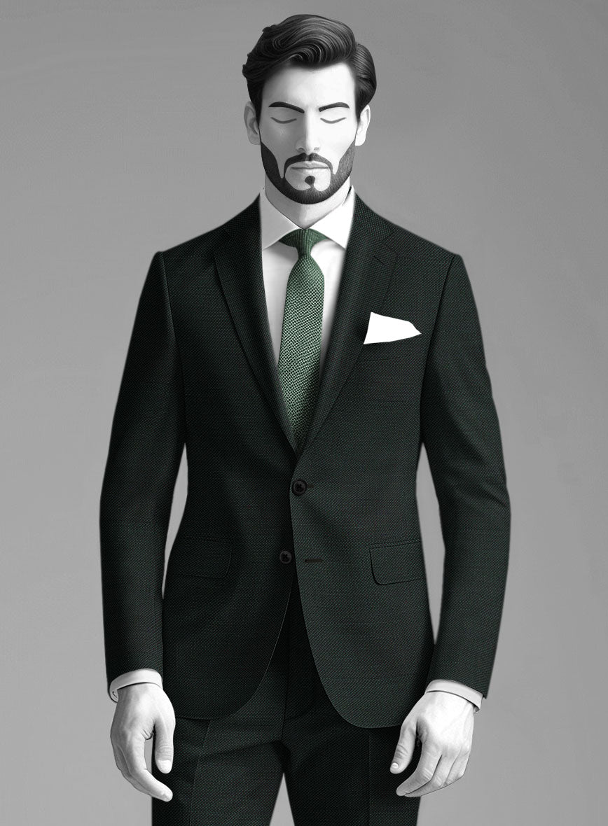 Napolean Green Birdseye Wool Jacket - StudioSuits