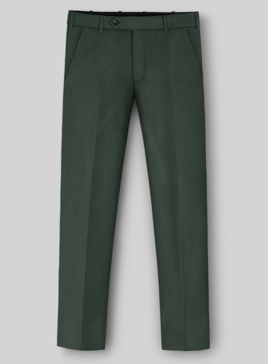 Napolean Green Wool Double Breasted Suit - StudioSuits